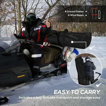 2 Person Ice Fishing Tent, Shelter with Carry Bag, Black Ice Fishing Tents at Gallery Canada
