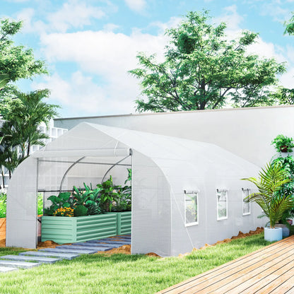 20x10x7ft Walk-In Greenhouse, Plant Growth Tunnel, White Walk In Greenhouses at Gallery Canada