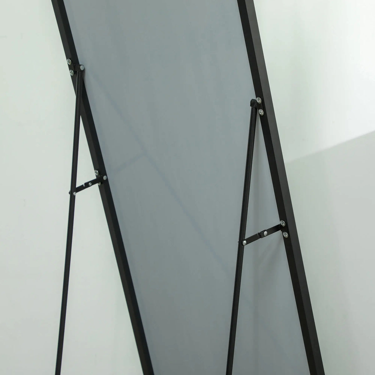 64"X20" Full Length Mirror With Support Frame, Black Full Length Mirrors at Gallery Canada