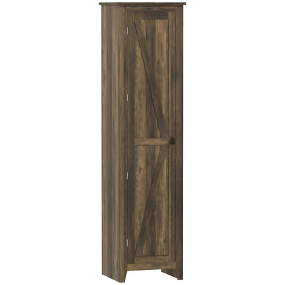 67" Farmhouse Kitchen Pantry Cabinet, Adjustable Shelves, Brown Kitchen Pantry Cabinets at Gallery Canada