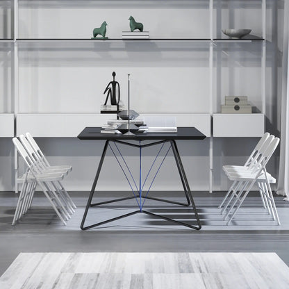 Set of 4 Metal Foldable Chairs, Corduroy Padded, White Dining Chairs at Gallery Canada