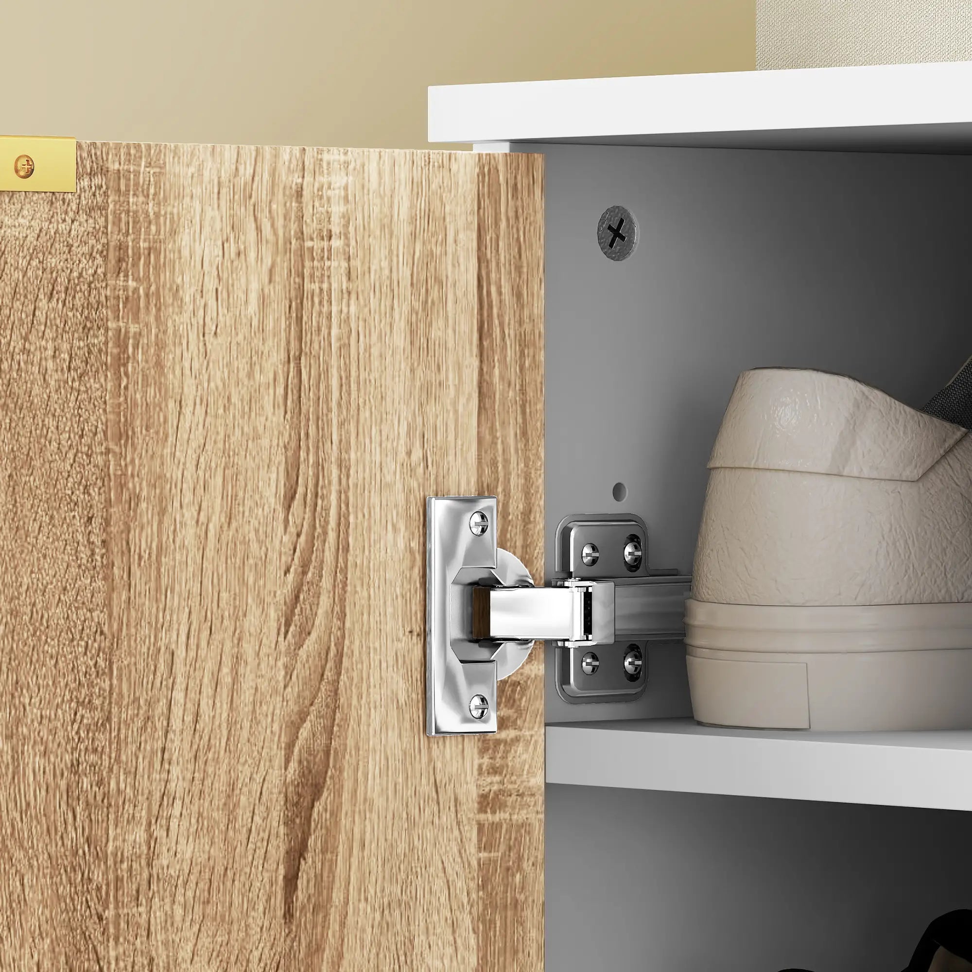 Shoe Storage Cabinet for 15 Pairs, Adjustable Shelves, White Shoe Storage Cabinets & Racks at Gallery Canada