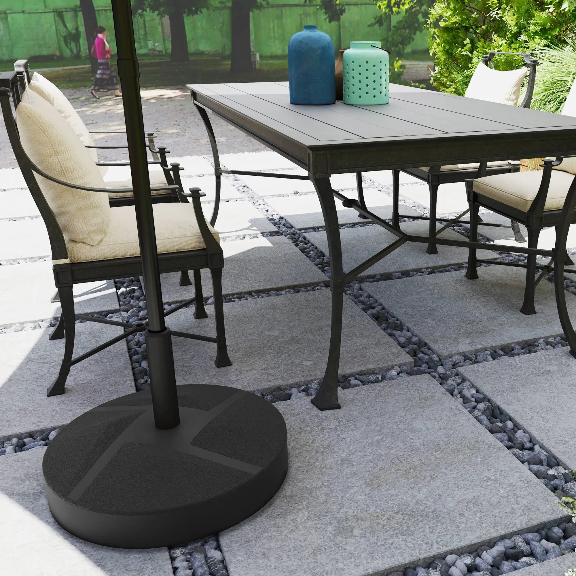 Heavy Duty Outdoor Umbrella Stand Base, Sand Water Filled, Φ22