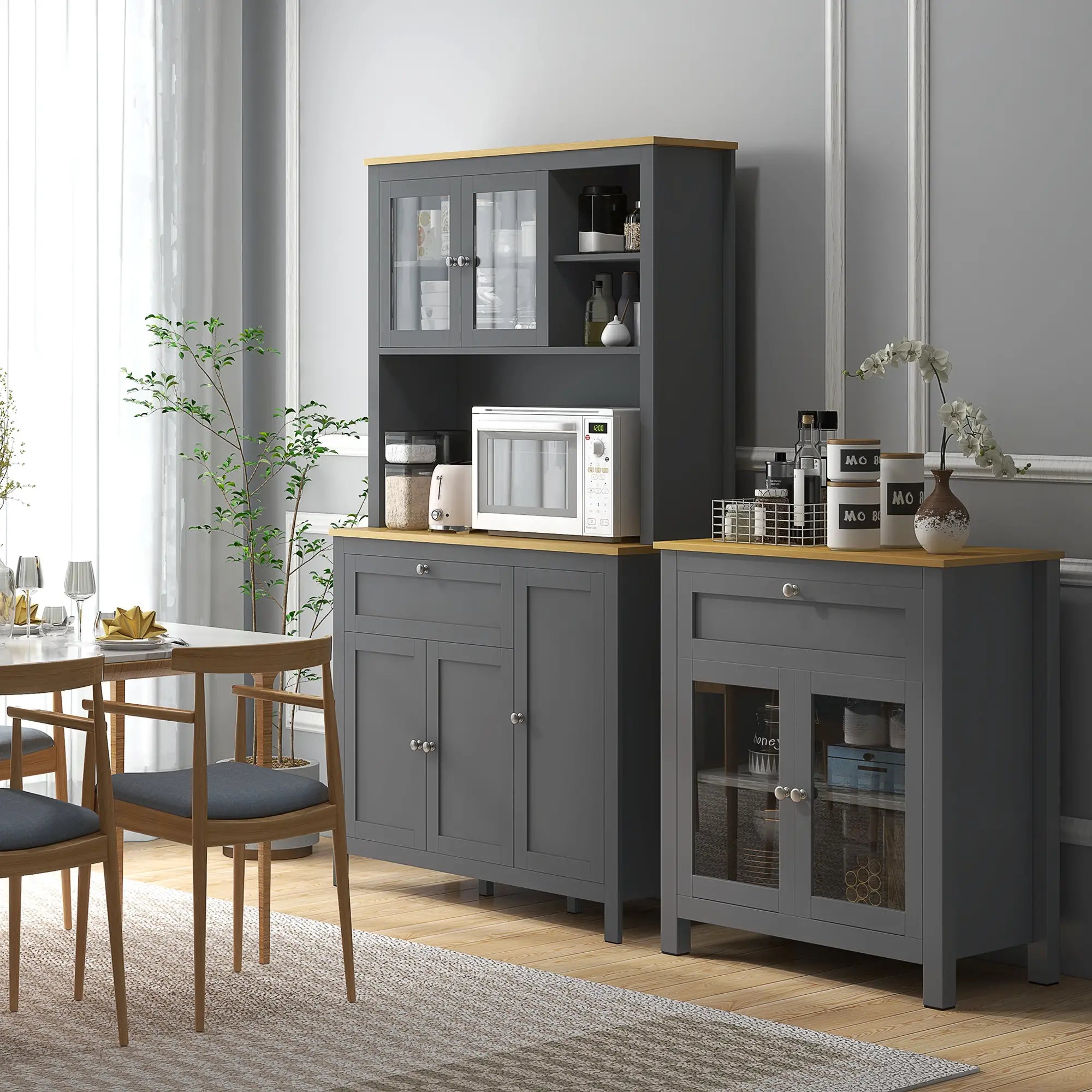 5-Door Kitchen Pantry Cabinet, Adjustable Shelves, 71 Inch Kitchen Pantry Cabinets at Gallery Canada
