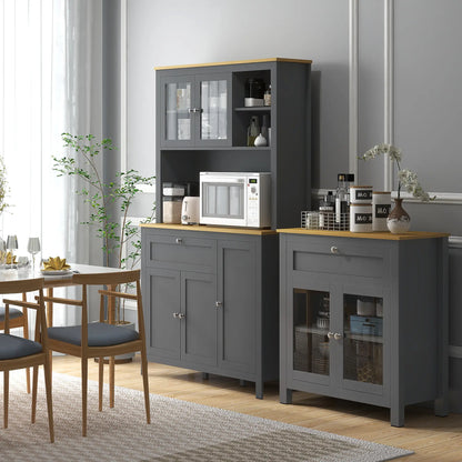 5-Door Kitchen Pantry Cabinet, Adjustable Shelves, 71 Inch Kitchen Pantry Cabinets at Gallery Canada