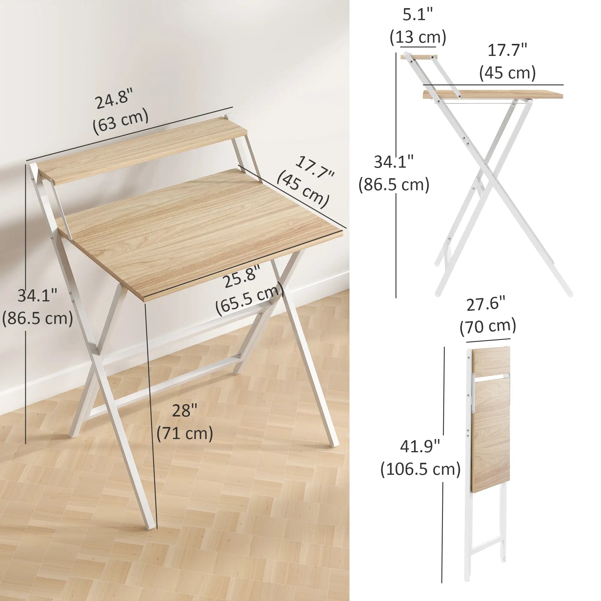 Folding Computer Desk, 27.6