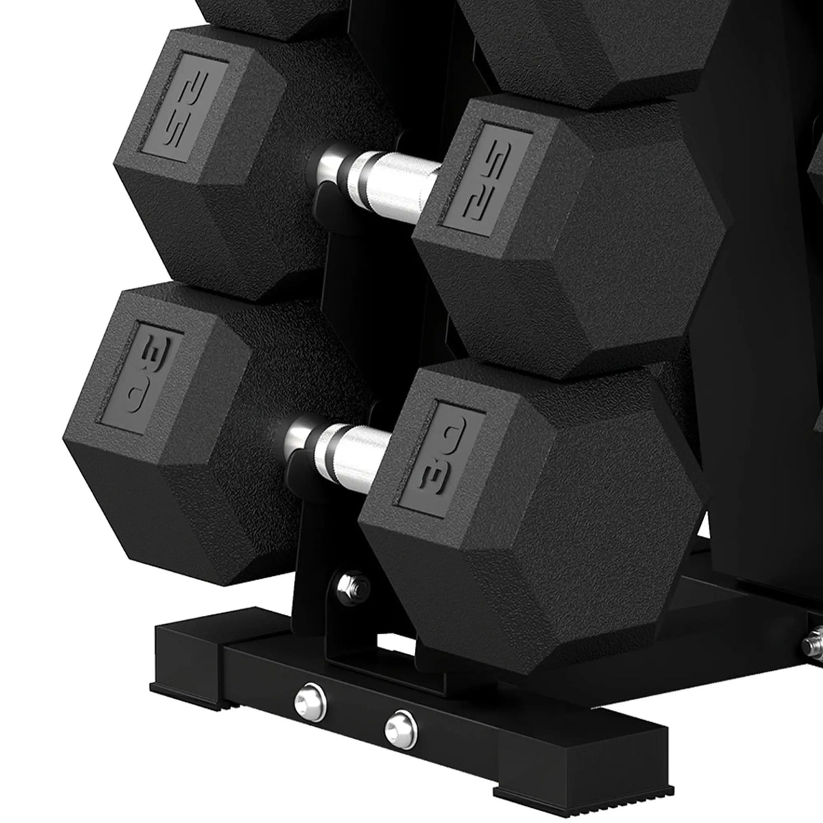 Hex Dumbbell Weight Set With Vertical Rack, 210lbs Dumbbells & Barbells at Gallery Canada