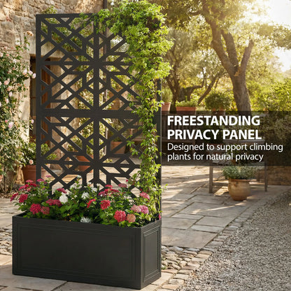 Metal Raised Garden Bed with Trellis for Climbing Plants Galvanized Planter Boxes at Gallery Canada