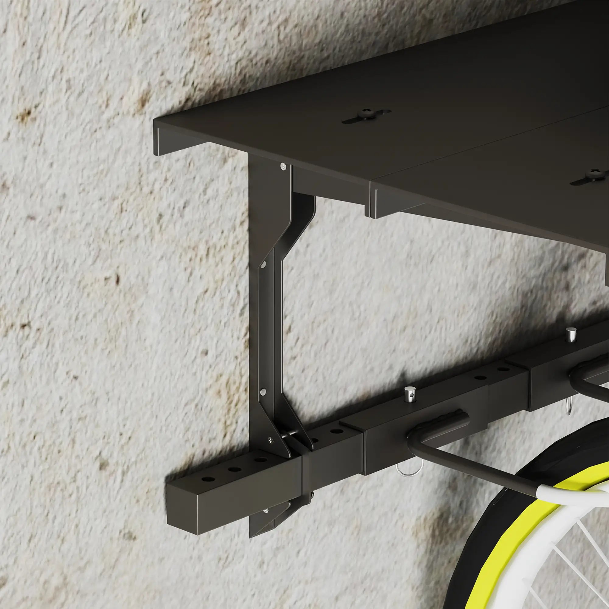 Wall Mount Bike Storage Rack for 5 Bikes, Adjustable Hooks, Black Bike Parking Stands at Gallery Canada