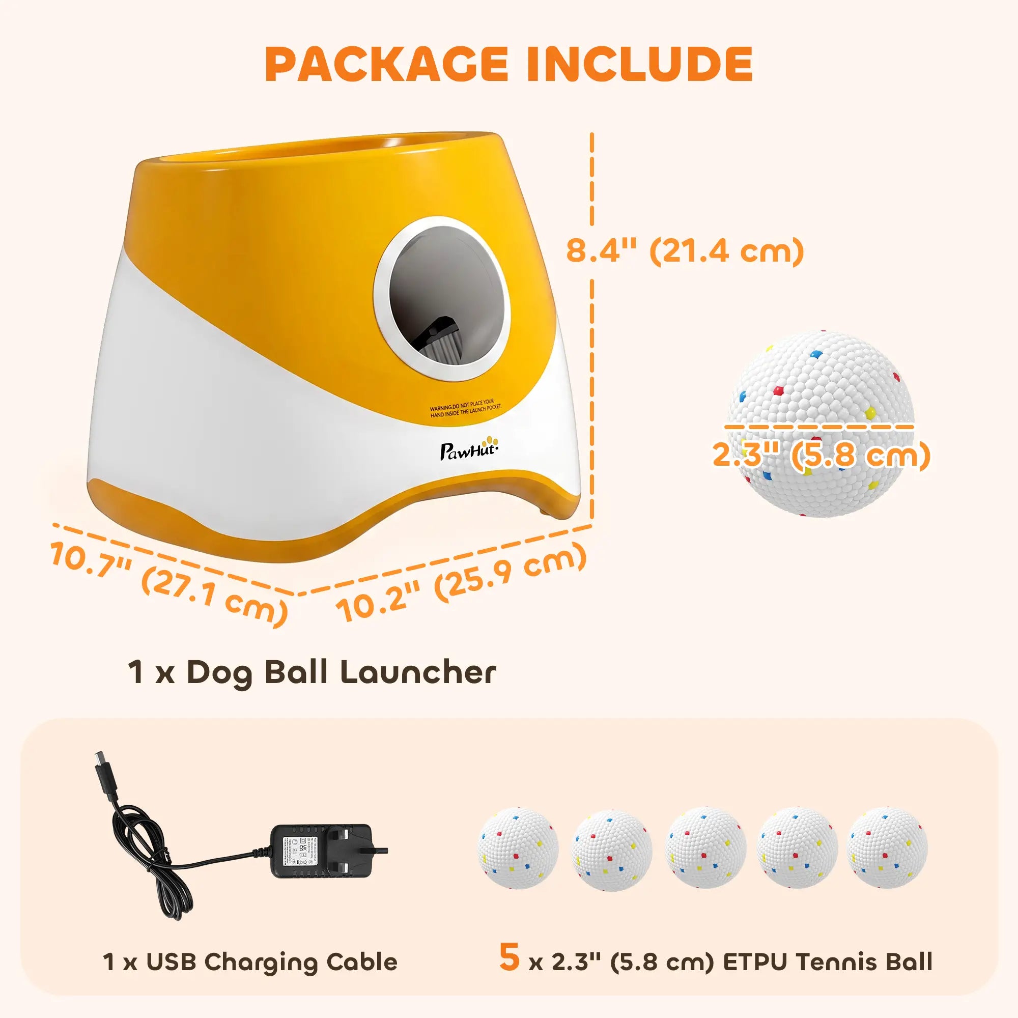 Automatic Dog Ball Launcher With 5 Etpu Balls, Orange Dog Agility Training Equipment at Gallery Canada