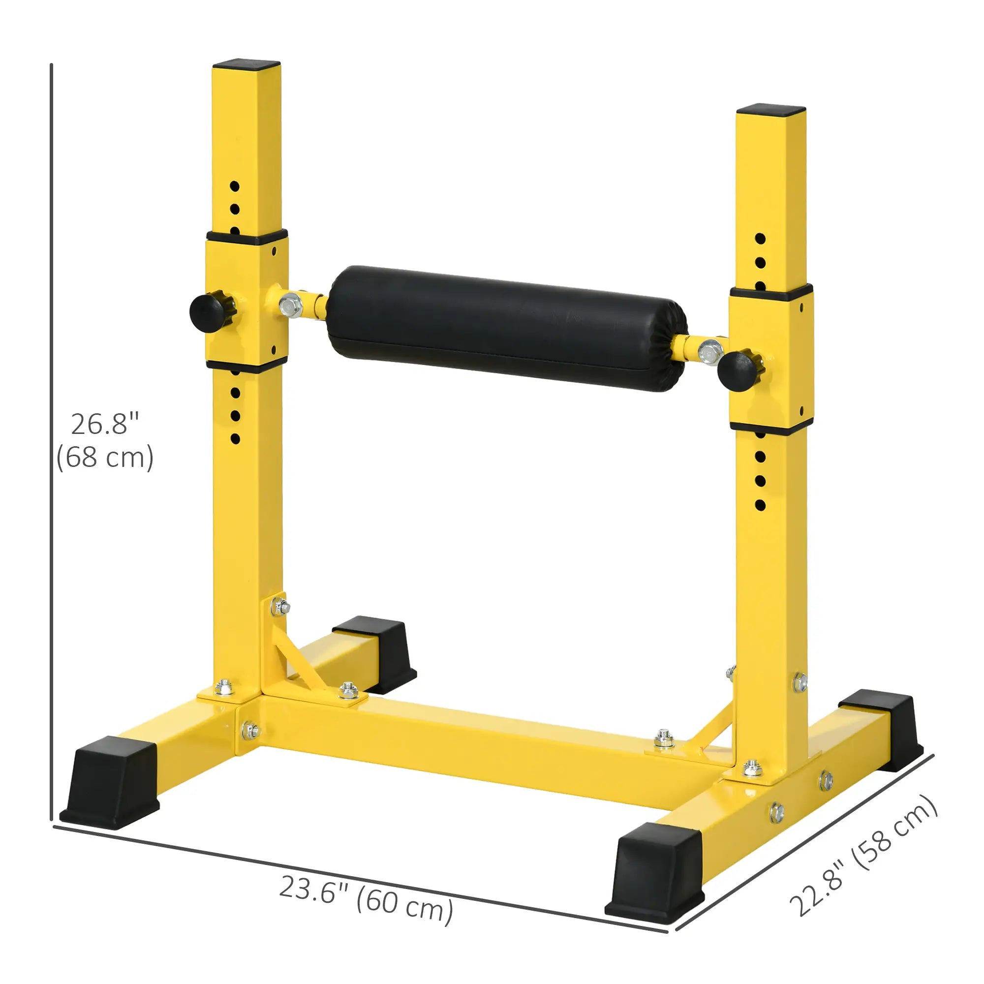 Bulgarian Split Squat Stand, 12-Level Adjustable, Yellow Squat Machine at Gallery Canada
