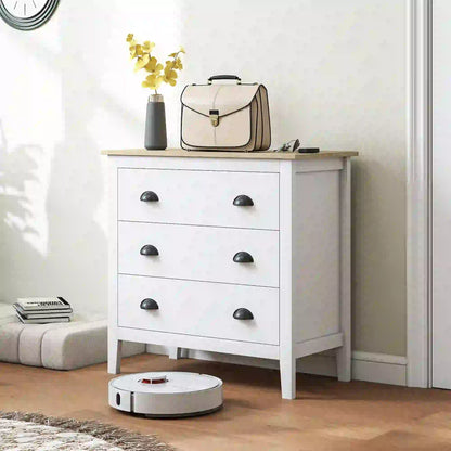 Modern 3 Drawer Dresser, Quiet Slides, White Storage Cabinets at Gallery Canada