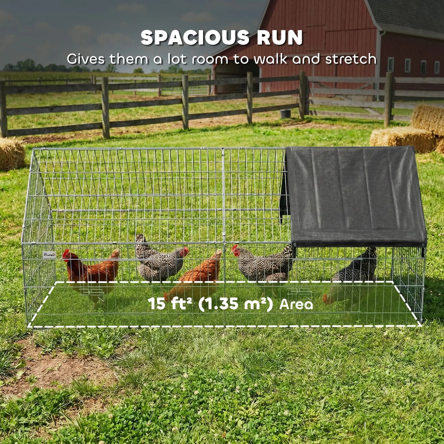 Metal Chicken Coop With UV-Resistant Cover, 71" x 29.5" x 29.5", Black Chicken Coops at Gallery Canada