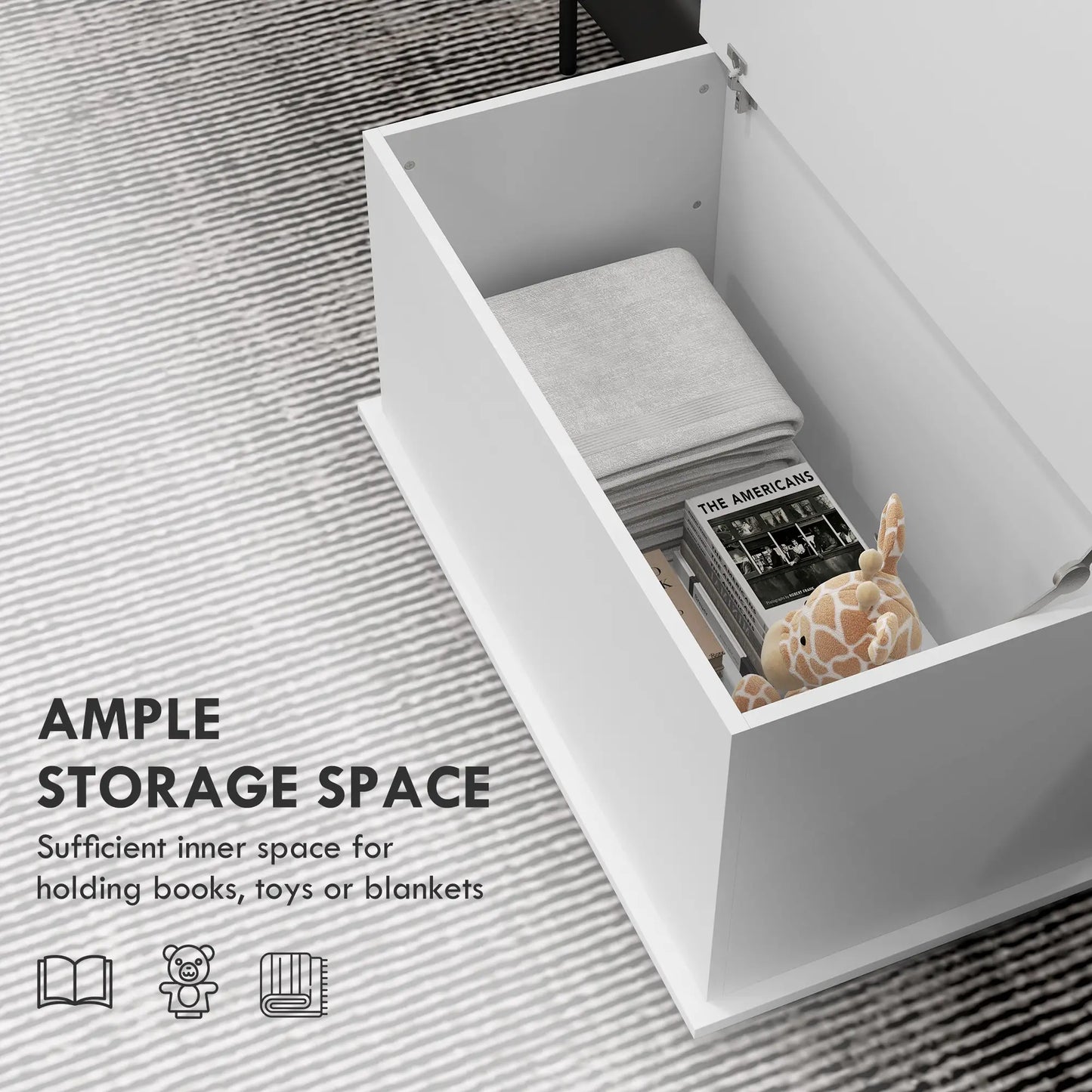 31.5" Storage Chest, Flip-Top Lid, Entryway Bench, Oak Storage Cabinets at Gallery Canada