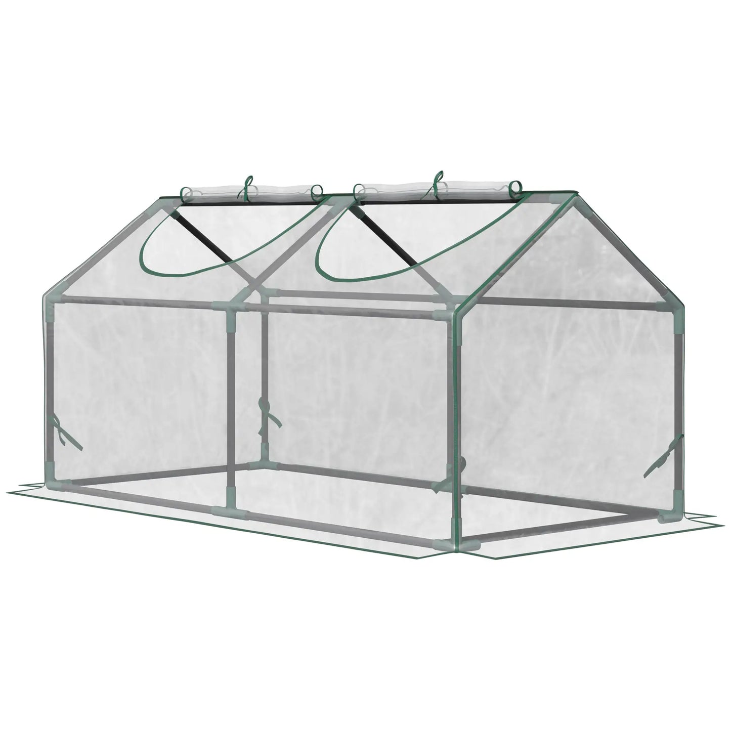 47" x 24" x 24" Mini Tunnel Greenhouse, Steel Frame, 2 Windows, Clear Greenhouses at Gallery Canada