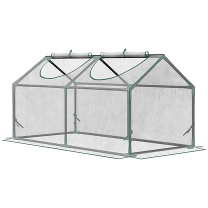 47" x 24" x 24" Mini Tunnel Greenhouse, Steel Frame, 2 Windows, Clear Greenhouses at Gallery Canada