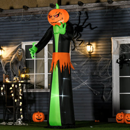 9ft Inflatable Halloween Pumpkin Head Ghost, LED Outdoor Decor Halloween Decorations at Gallery Canada