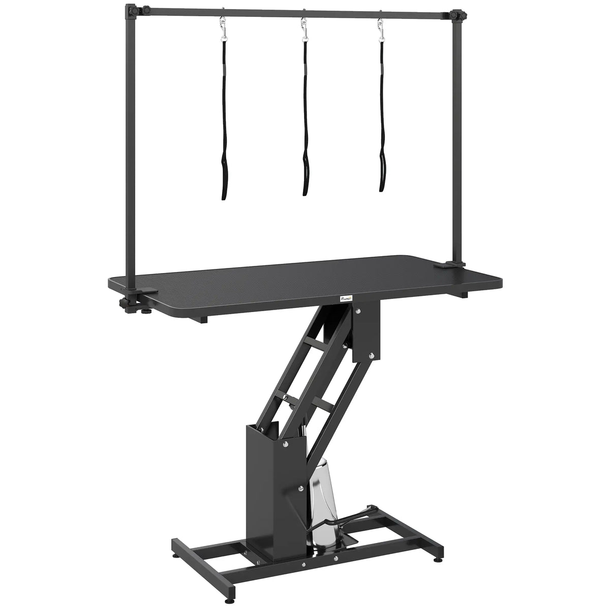 43" L Hydraulic Dog Grooming Table, Z-Lift Height Adjustable Pet Grooming Table with Noose and Non-Slip Tabletop Dog Grooming Tables Black at Gallery Canada