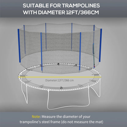 Trampoline Net Enclosure, Replacement with Zippered Entrance for 12ft Round Trampolines at Gallery Canada