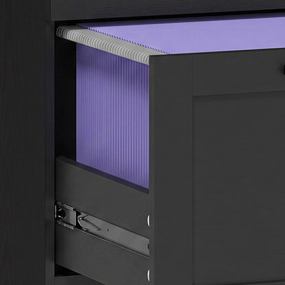 Vertical Filing Cabinet, 2 Drawers, Lock, A4 Letter, Black Office Cabinets & Cupboards at Gallery Canada