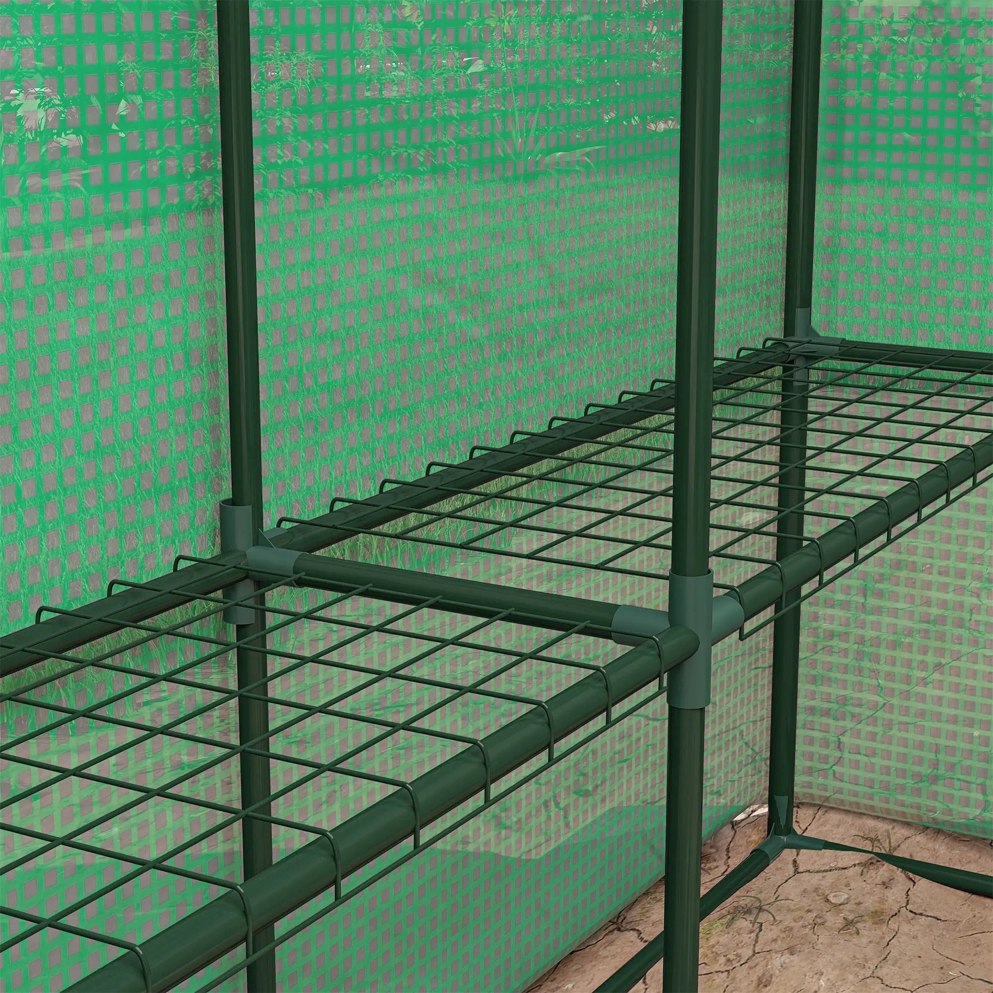 8' x 6' x 7' Portable Walk-In Greenhouse, 18 Shelves, Water/UV Resistant Cover, Roll Up Door Walk In Greenhouses at Gallery Canada