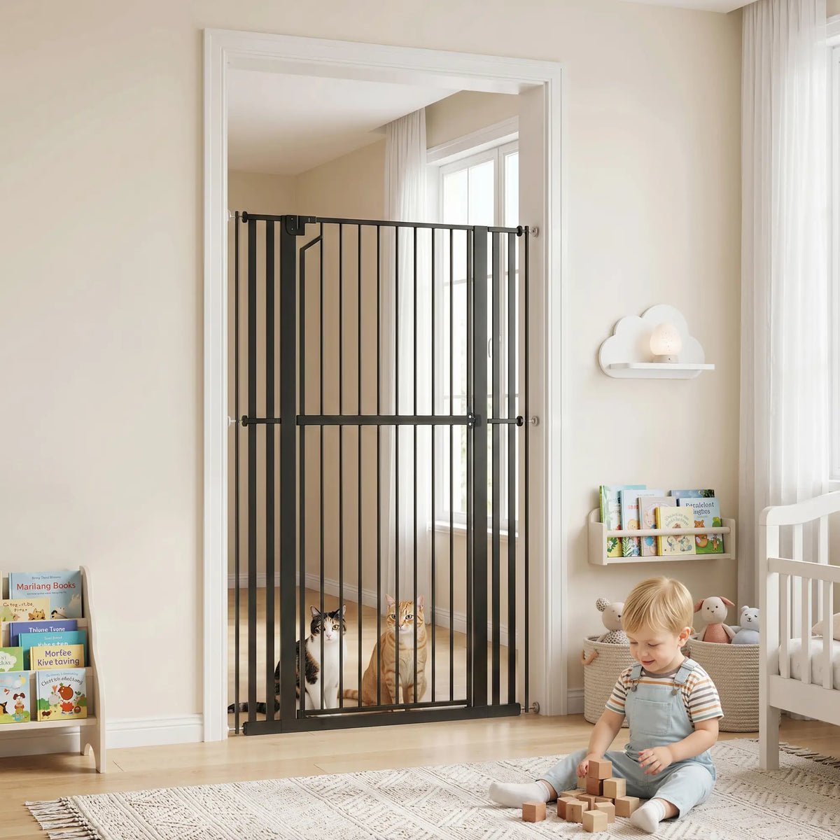 63" Extra Tall Pet Gate, 30-41" Wide Adjustable, Pressure Mounted Pet Gates at Gallery Canada