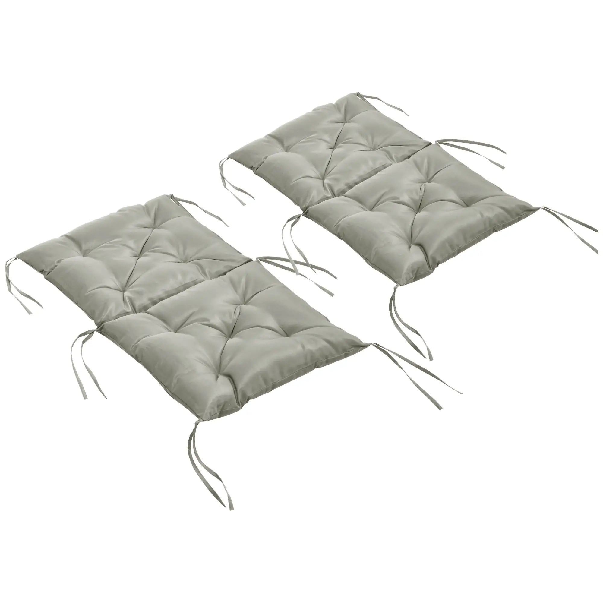 Set of 2 Garden Chair Cushions, Seat Pad with Backrest, Outdoor & Indoor Use Patio Chair Cushions at Gallery Canada