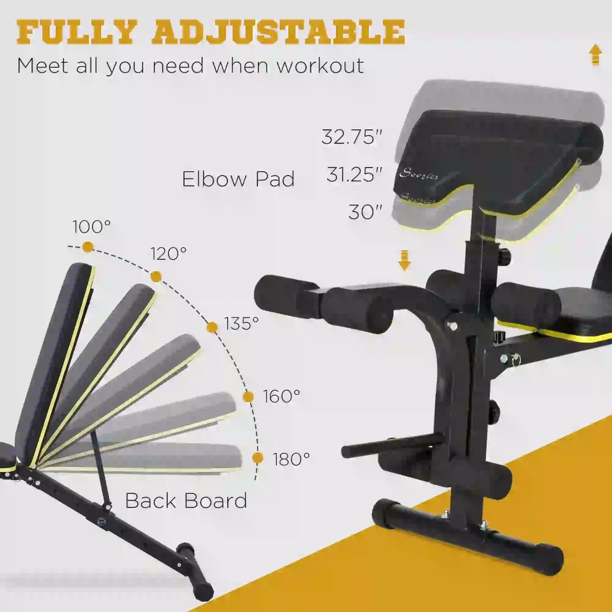 Adjustable Weight Bench, Multi-Functional Workout Bench, Adjustable Seat Weight Benches at Gallery Canada