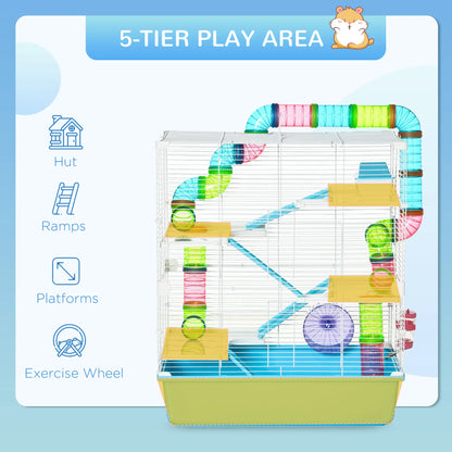 23" Large Hamster Cage, Small Animal House, 5-Level, Light Blue Hamster Cages at Gallery Canada