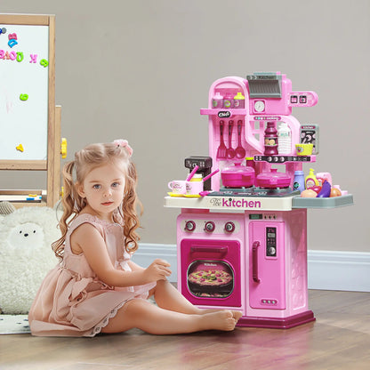 Kids Play Kitchen With 33 Accessories, Lights & Sounds, 3-6 Years Play Kitchen at Gallery Canada