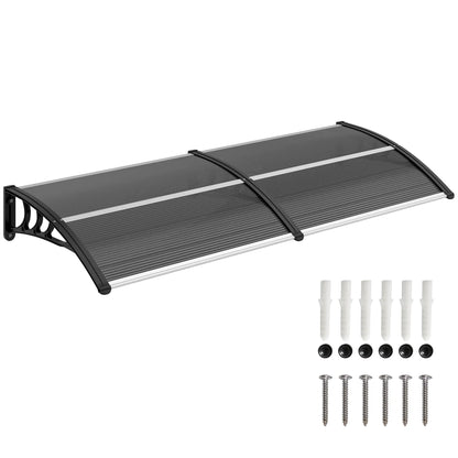 77.2 x 29.5 in Modern Polycarbonate Window Awning, Black Door Awnings at Gallery Canada