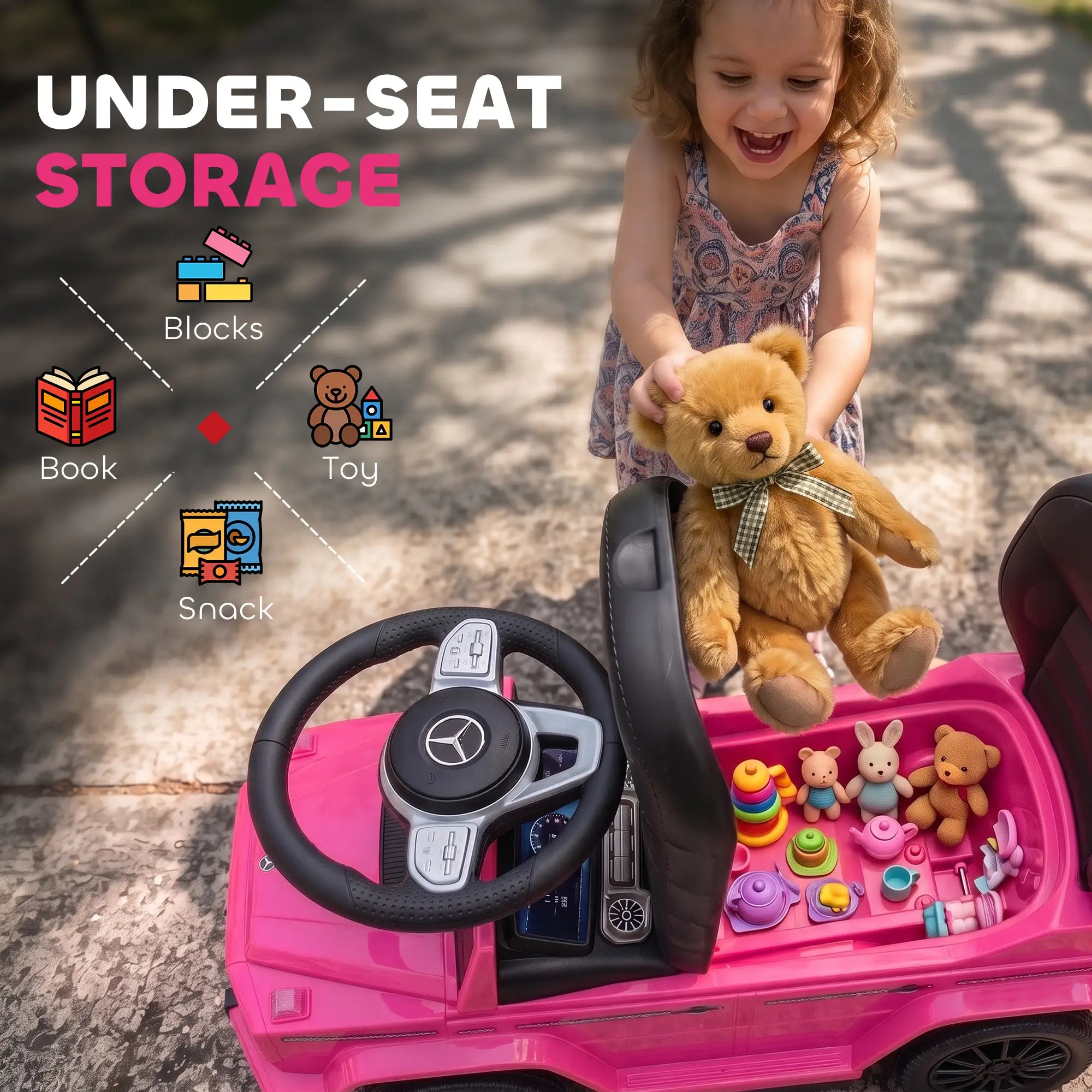 Mercedes-Benz G350 Licensed Push Car, Pink Push Cars for Toddlers at Gallery Canada