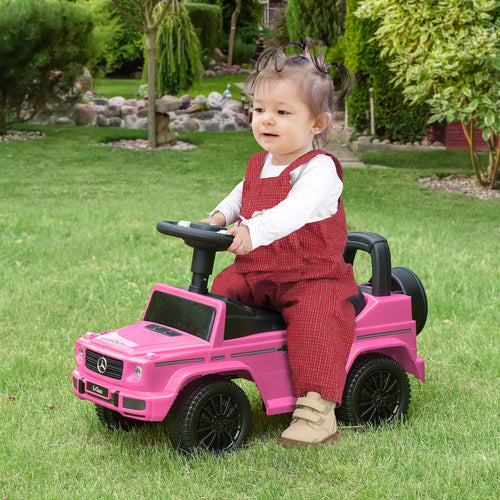 Baby Toddler Push Car, Foot-to-Floor Ride-On Wheel, Pink