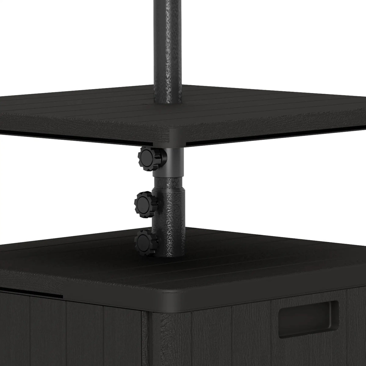 Heavy Duty Umbrella Base with Wheels, Table Tray, 176lbs, Black Umbrella Bases at Gallery Canada