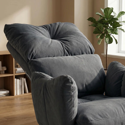 Ergonomic Reclining Office Chair W/ Foot Rest, Dark Grey Task Chairs at Gallery Canada