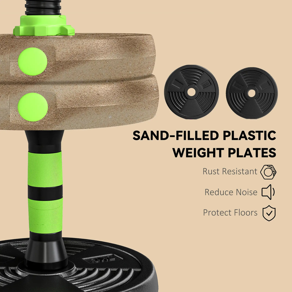Adjustable Dumbbell Set, 3 in 1 Weights, 33lb with Connector, Non-Slip Grip Dumbbells & Barbells at Gallery Canada