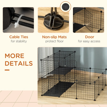 Small Animal Cage, Rabbit Guinea Pig Playpen, 31 Panels, 41.3" x 41.3" x 27.6" Houses & Habitats at Gallery Canada