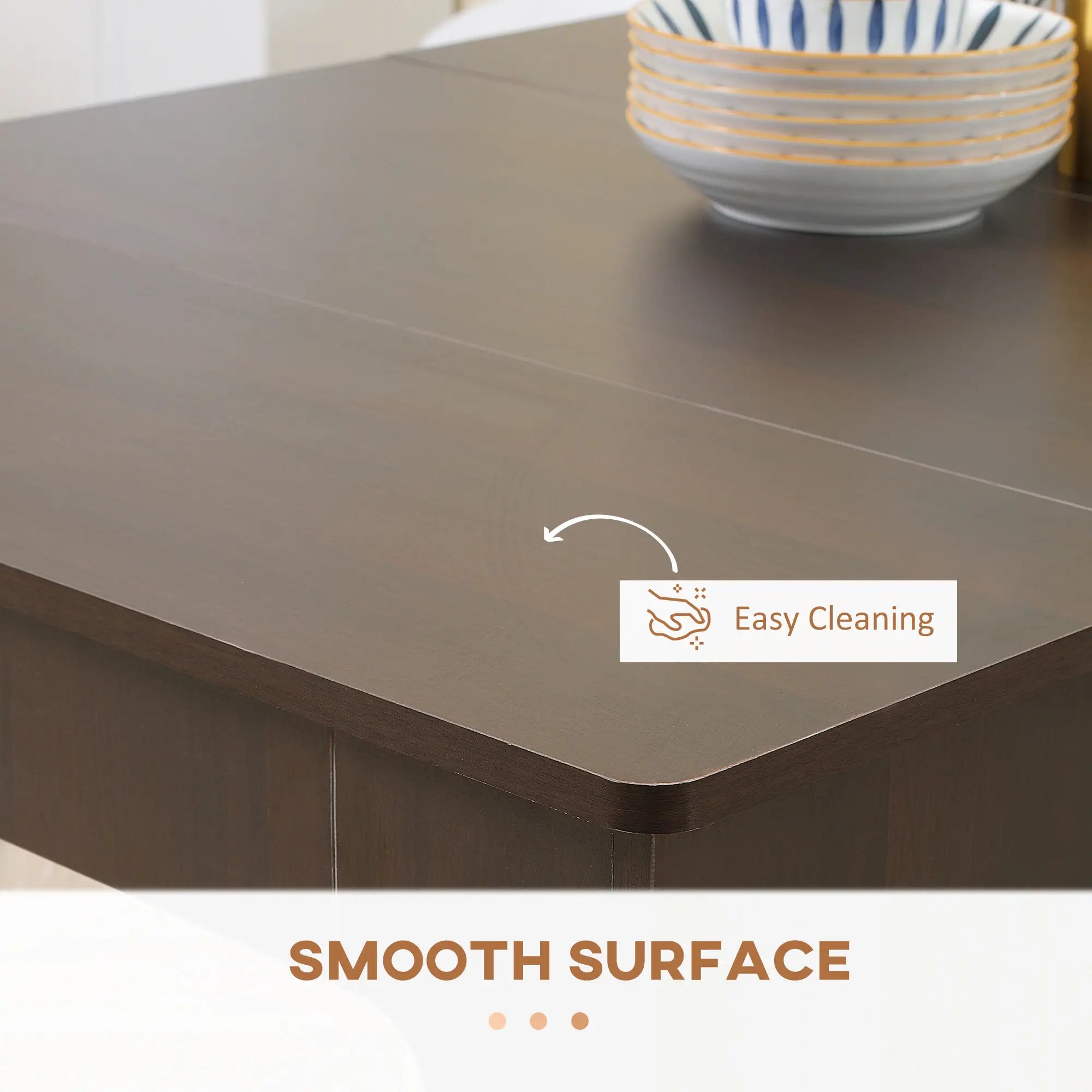 Extendable Dining Table, Expandable Kitchen Table, Seats 6, Dark Brown Bar Tables & Dining Tables at Gallery Canada