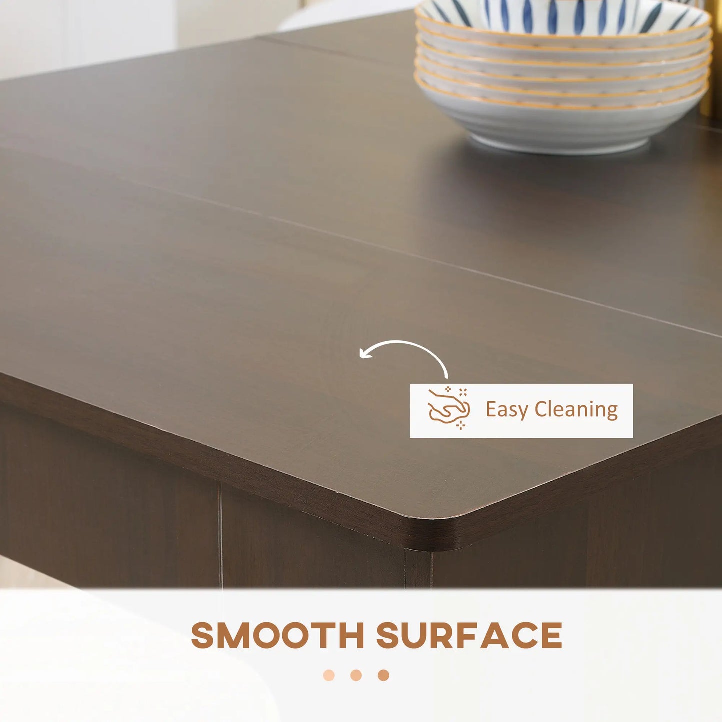 Extendable Dining Table, Expandable Kitchen Table, Seats 6, Dark Brown Bar Tables & Dining Tables at Gallery Canada