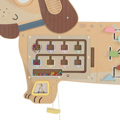 Wooden Wall Busy Board, Montessori Sensory Panel, Dachshund, Toddler Toy Playsets at Gallery Canada