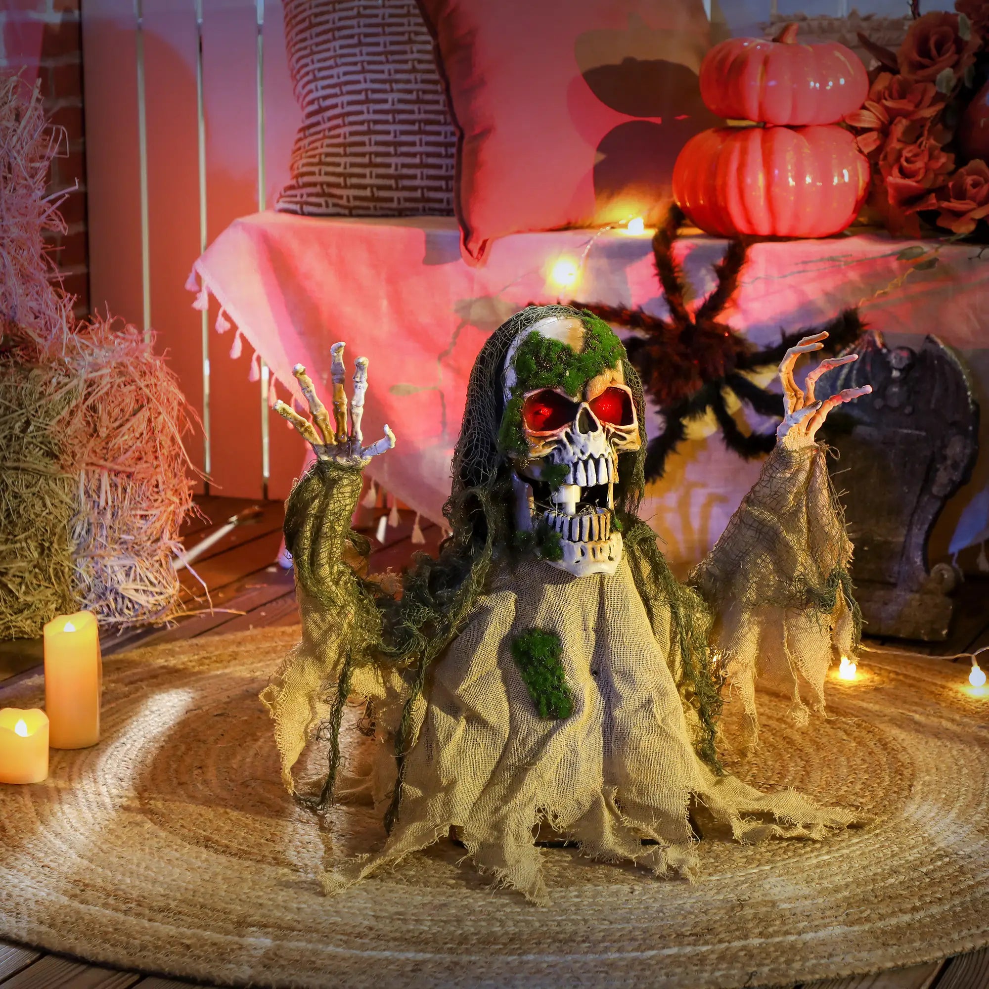 Animated Skeleton with LED Eyes, Battery Operated Halloween Decor Halloween Decorations at Gallery Canada