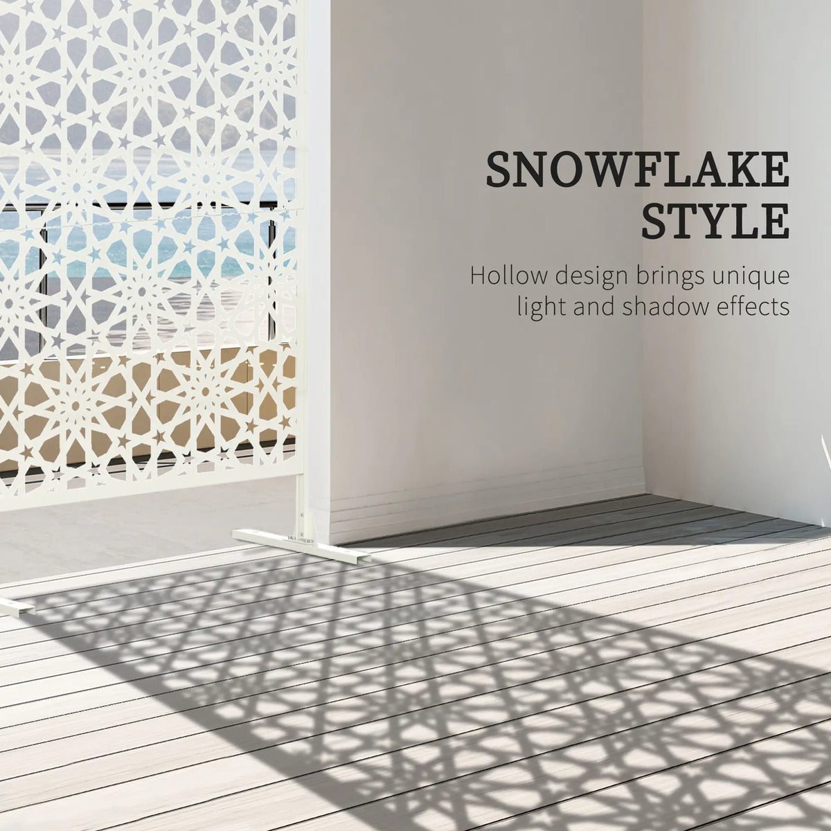 Metal Outdoor Privacy Screen, 36.2" x 17.7" x 78", White Side Awnings at Gallery Canada
