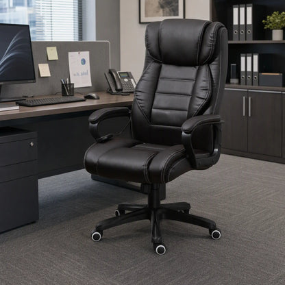 Massage Office Chair, High Back, 6-Point Vibration, Adjustable Height, Brown Massage Chairs at Gallery Canada