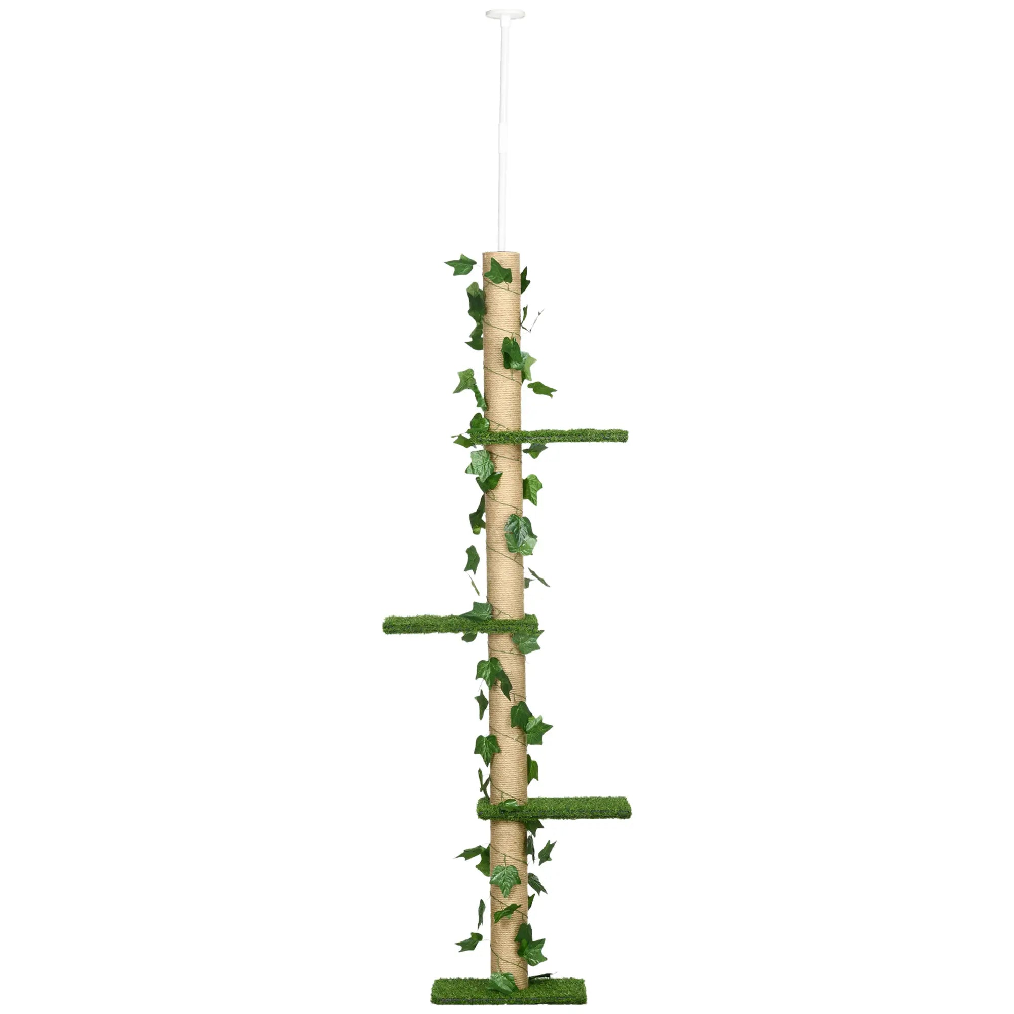 4-Tier Floor to Ceiling Cat Tree, Height 80-95Inches, Multi-Layer Activity Centre Floor to Ceiling Cat Trees at Gallery Canada