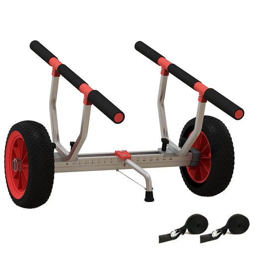 Adjustable Width Kayak Cart Dolly, Red Kayak Carts Red and Black at Gallery Canada
