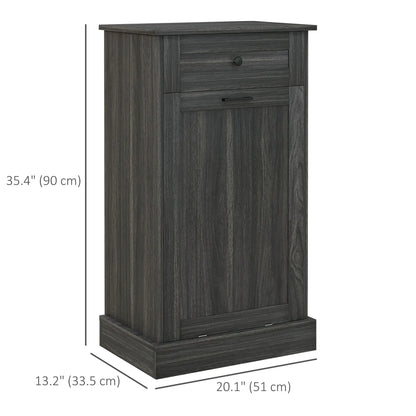Kitchen Tilt Out Trash Bin Cabinet, Free Standing, Charcoal Grey Storage Cabinets at Gallery Canada