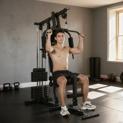 Weight Training Machine, Multifunction Gym Equipment, 143lbs, Black Power Towers at Gallery Canada