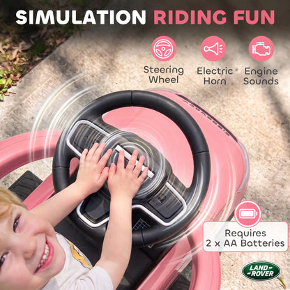 Land Rover Discovery 2-in-1 Ride On Push Car with Storage, Pink Push Cars for Toddlers at Gallery Canada