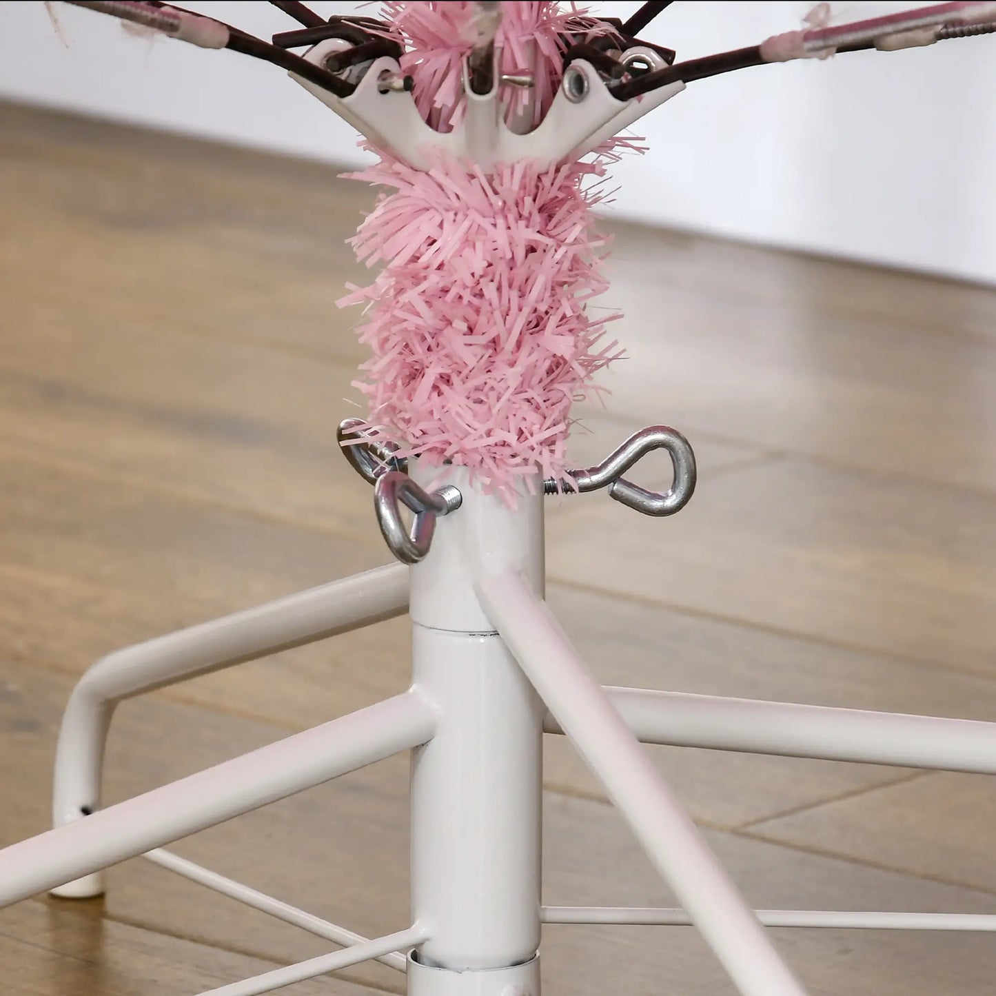 5' Artificial Christmas Tree, Auto Open, Steel Base, Indoor, Pink Artificial Christmas Trees at Gallery Canada