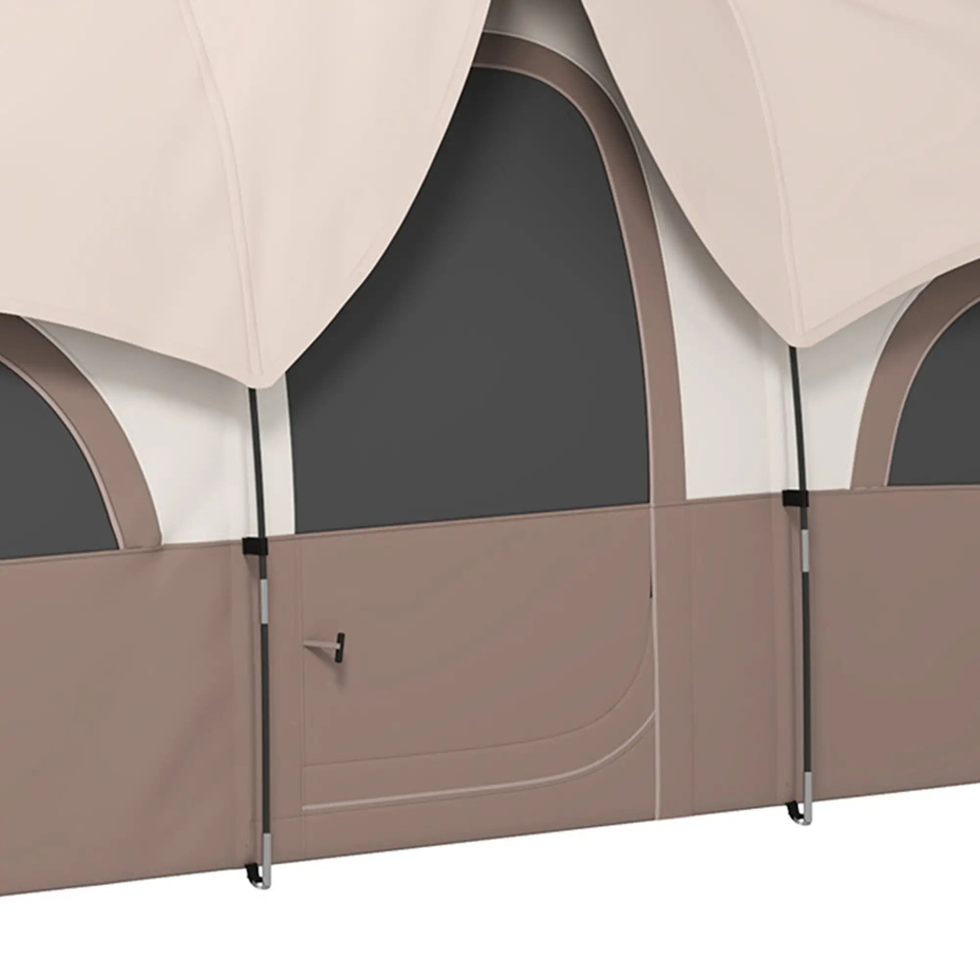 4-6 Person Camping Tent, 3 Room, 3000mm Waterproof, UPF30+, Khaki Camping Tents at Gallery Canada